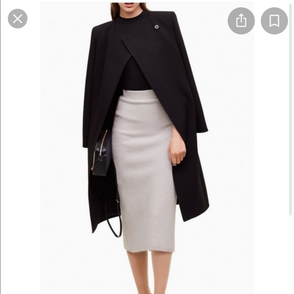 Aritzia The Group Babton Johan Skirt Wool Light Grey